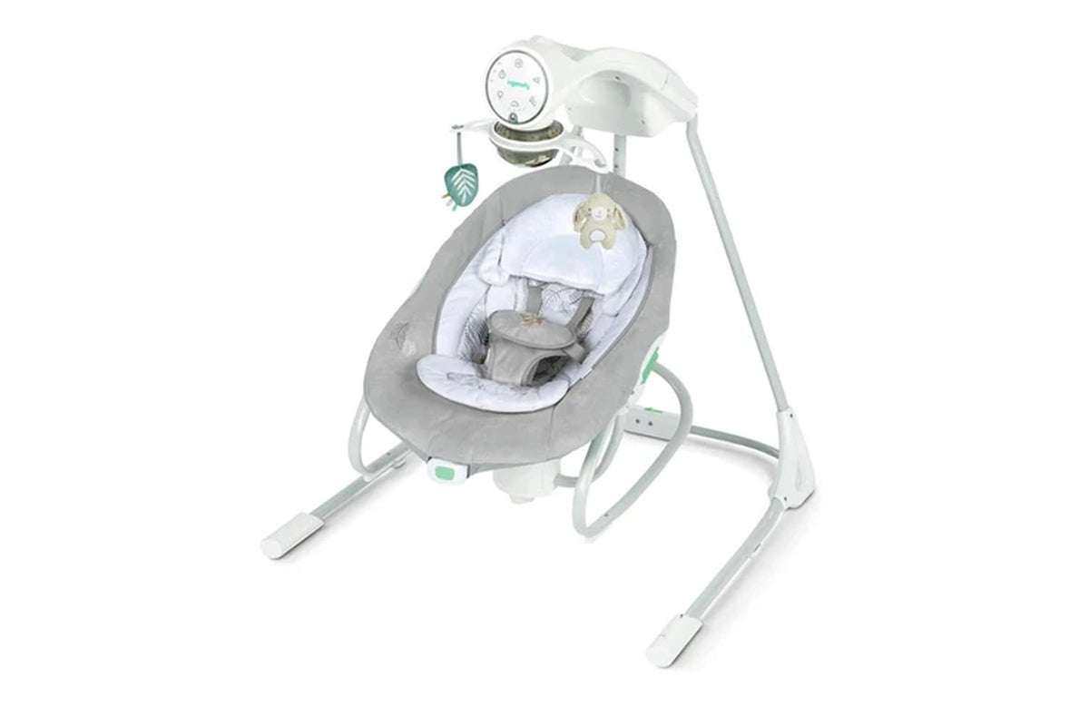 Ingenuity InLighten Baby/Newborn Soothing Swing And Rocker - Remy White/Grey 0m+