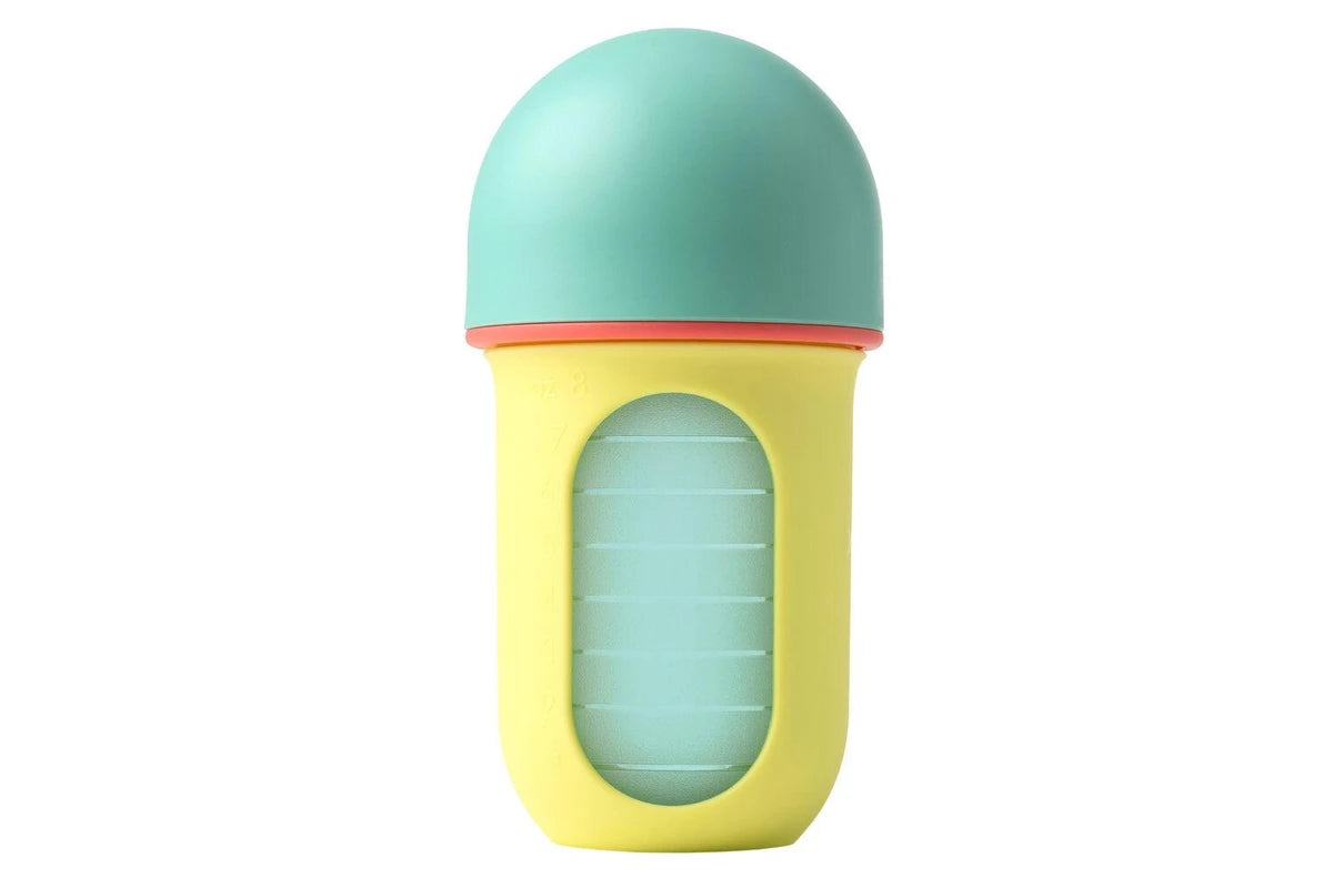 3PK Boon Nursh Collapsible Silicone Baby Bottle Colorblock 237ml 3 Months+