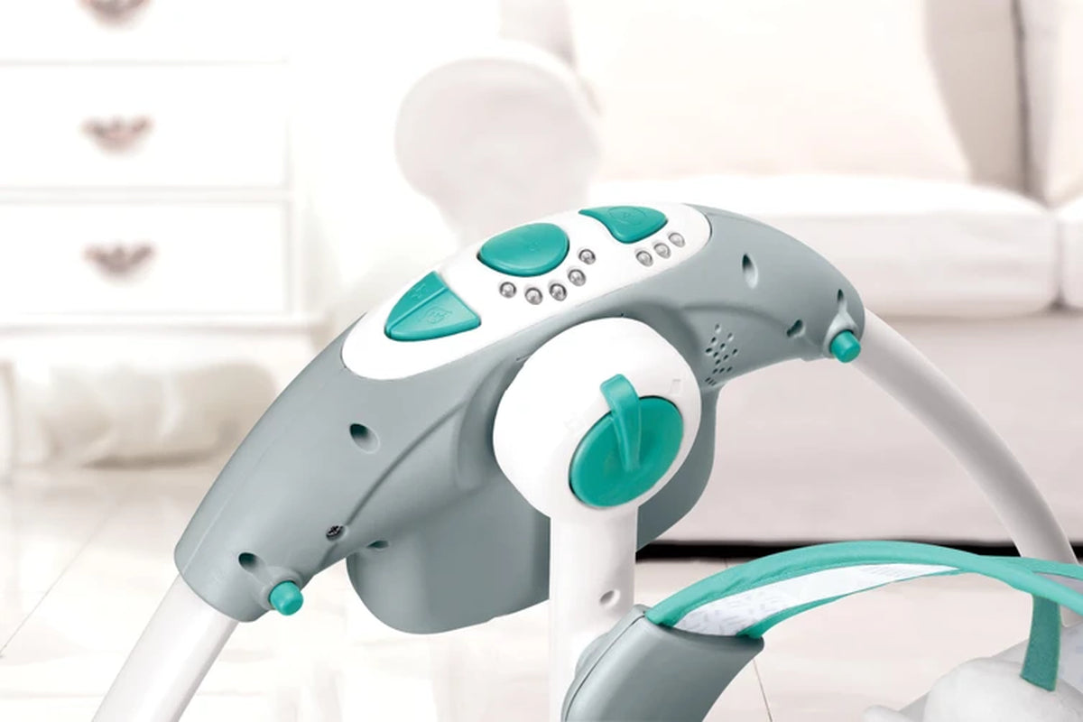 Love N Care Baby Musical Swing - Compact / Foldable with Toys & Sounds (Max 11 kg) Green