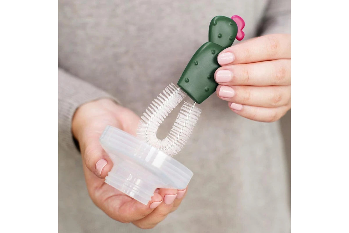 4pc Boon 24cm Cacti Brushes Feeding Baby Nipple Bottle Cleaning Brush Set Green
