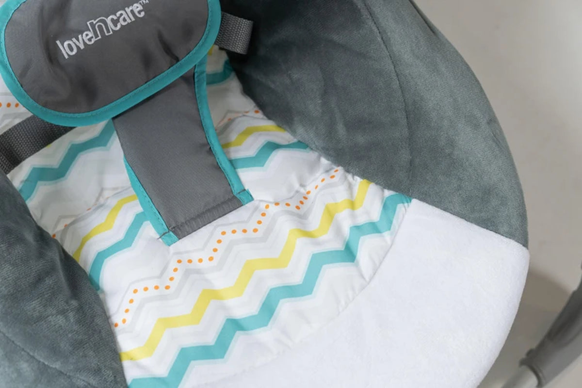 Love N Care Baby Musical Swing - Compact / Foldable with Toys & Sounds (Max 11 kg) Green