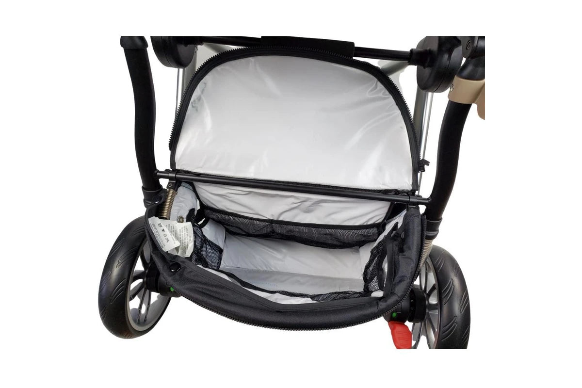 Aussie Baby REIS 4 Wheel Pram - Black