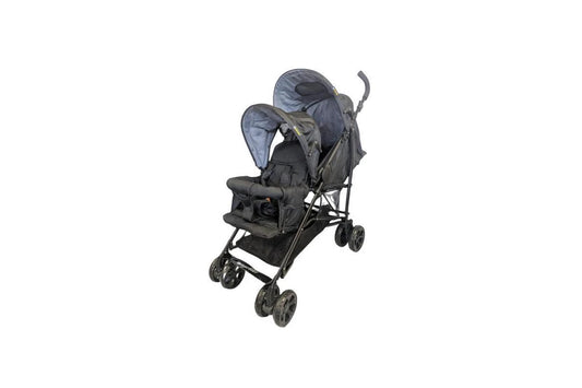 Aussie Baby Vitesse Deux Tandem Stroller - Black