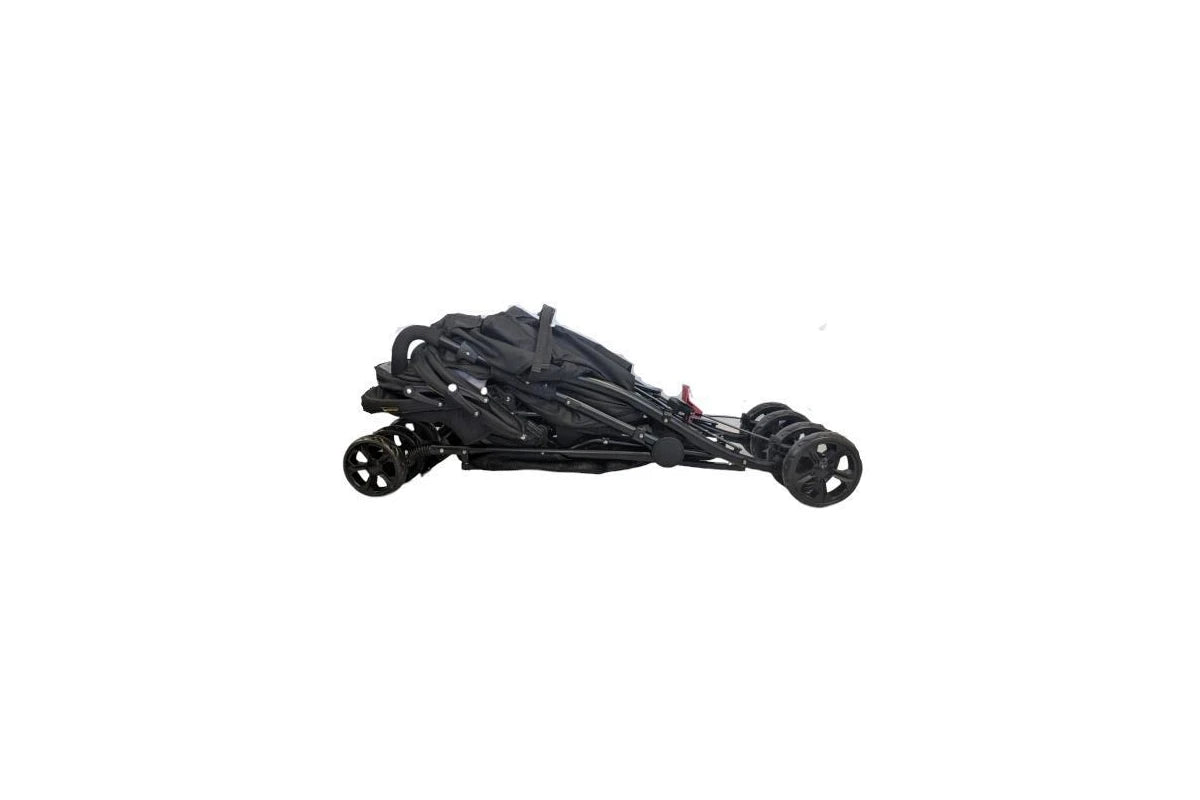 Aussie Baby Vitesse Deux Tandem Stroller - Black