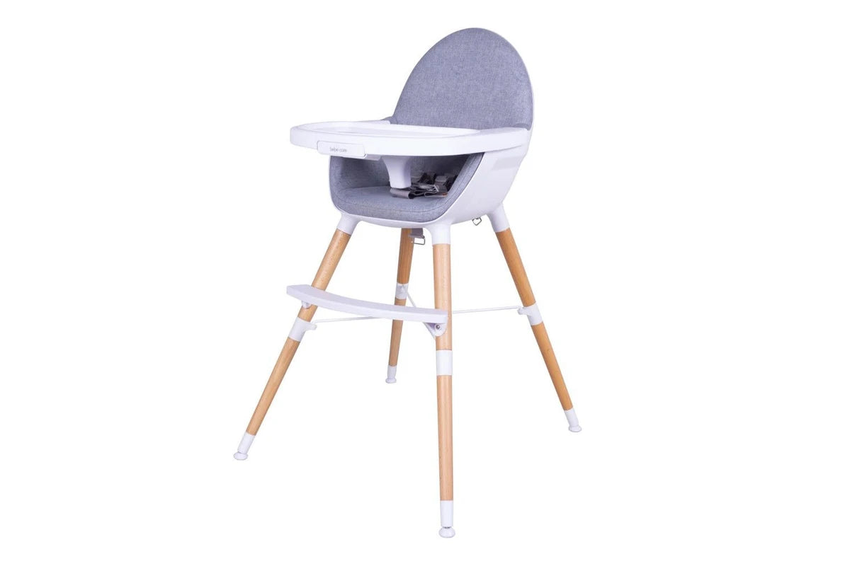 Bebe Care Zuri 6m+ Baby Toddler High Feeding Chair w Table Tray Natural