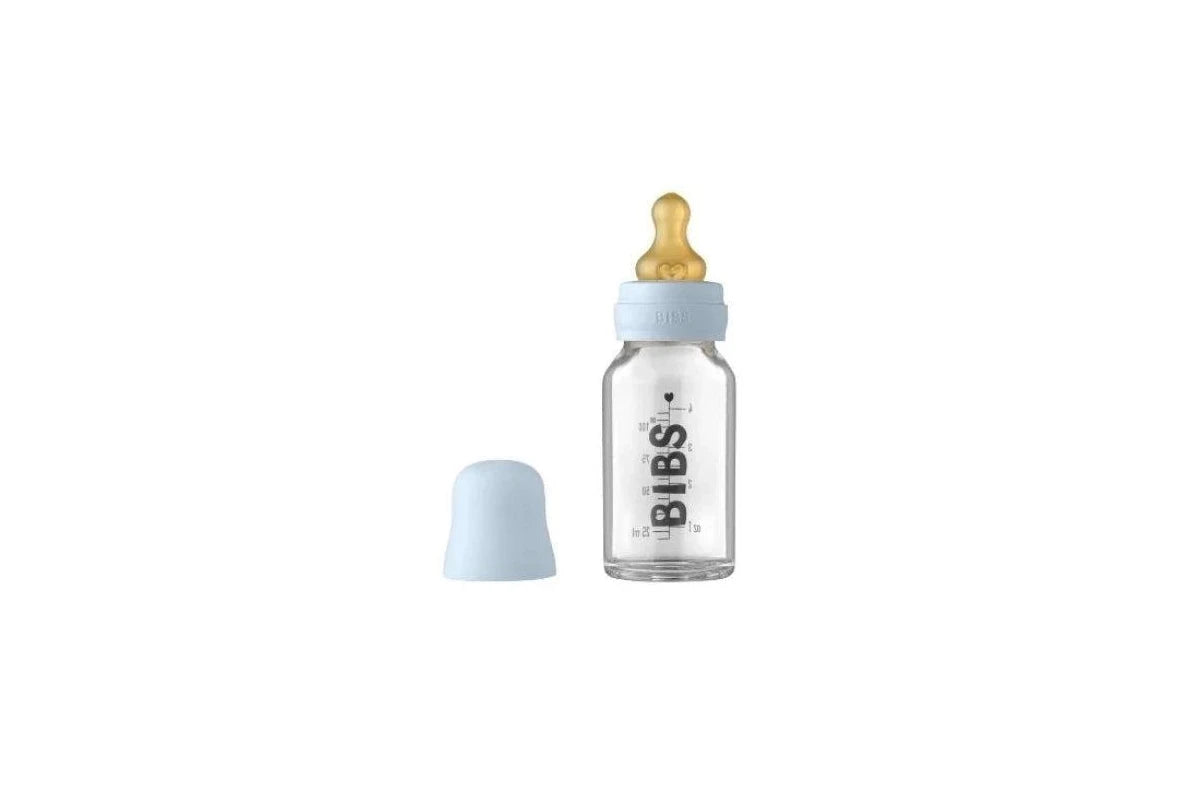 Bibs Glass Bottle Baby Blue 110ML