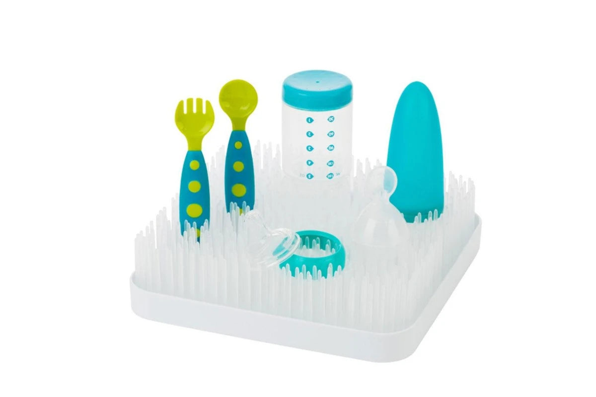 Boon Grass Countertop Drying Rack Holder Dryer for Baby Bottle Utensils White