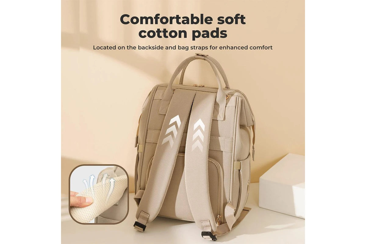 Bopeep Nappy Changing Bag Mummy Backpack Baby Diaper Bag Travel Waterproof Khaki