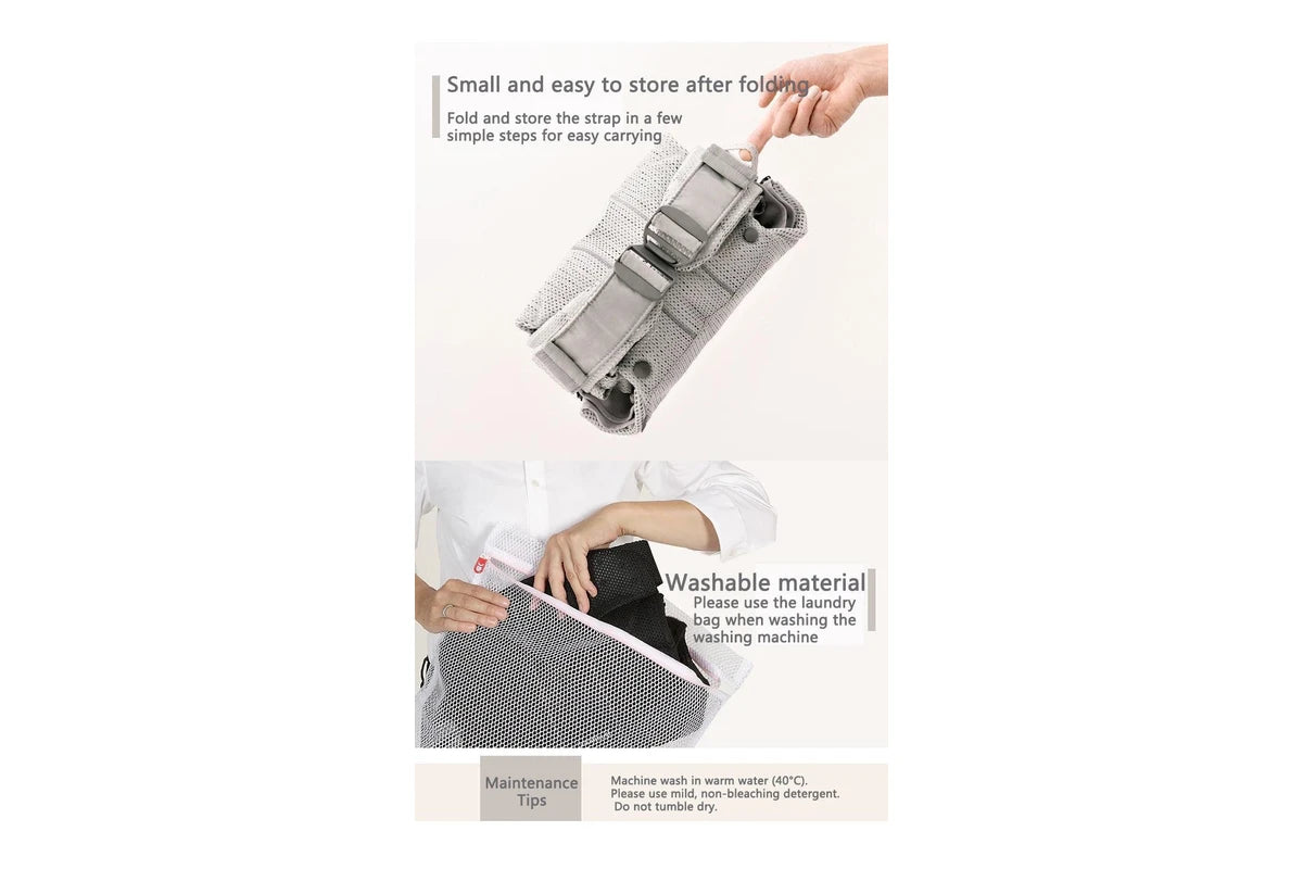 Ergonomic Baby Carrier Backpack Breathable Support Harmony Silver Gray