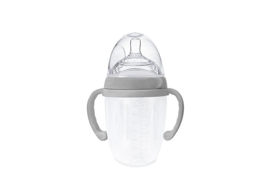 Haakaa Silicone Baby Bottle - Grey (250ml)