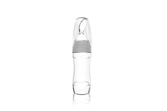 Haakaa Silicone Baby Food Dispensing Spoon - Grey & Nude