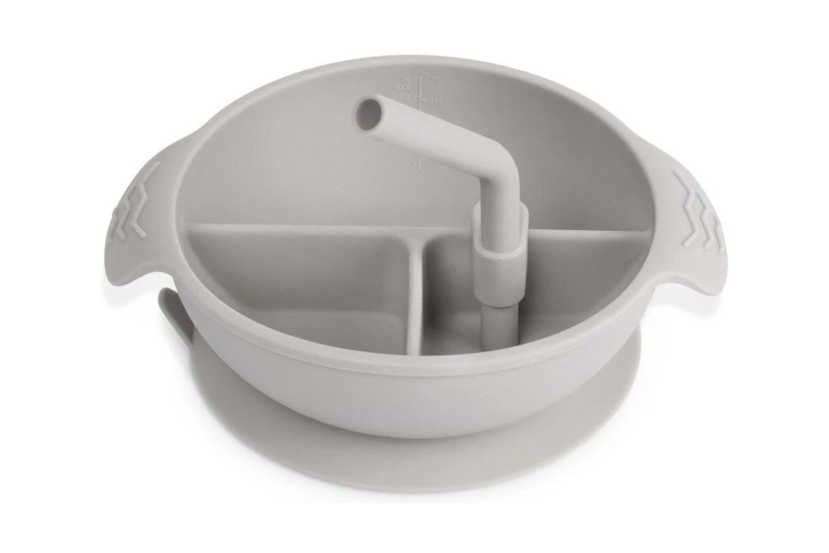 Haakaa Silicone Divided Suction Bowl - Blush & Suva Grey