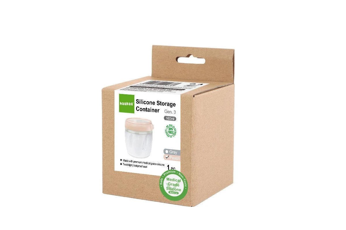 Haakaa Silicone Storage Container - Peach (160ml)