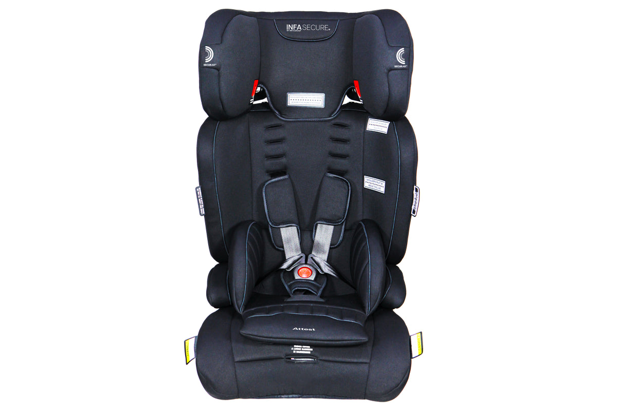 InfaSecure Attest Quantum Pro Black Convertible Booster Seat