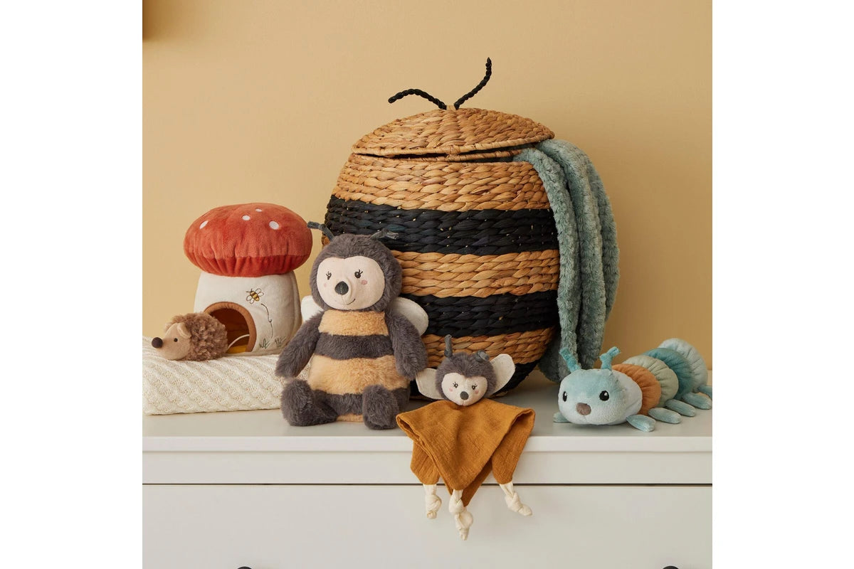 Jiggle & Giggle 23cm Bumble the Bee Comforter Soothing Blanket w Plush Brown