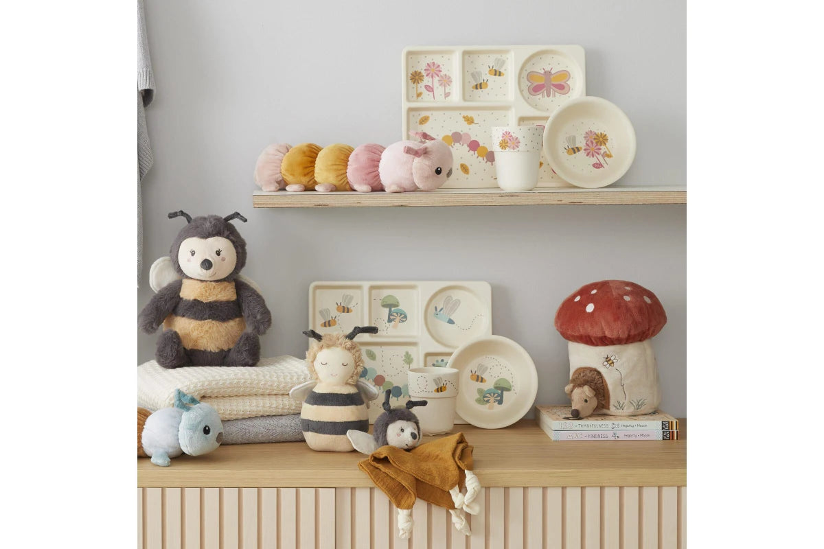 Jiggle & Giggle 23cm Bumble the Bee Comforter Soothing Blanket w Plush Brown