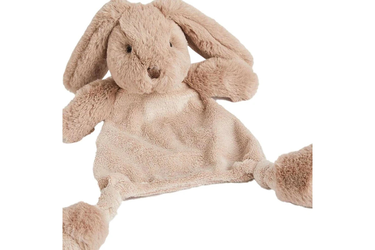 Jiggle & Giggle 33cm Bunny Comforter Teething Blanket Plush Toy Baby 0m+ Taupe