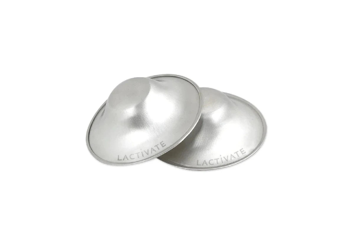 Lactivate Silver Nursing Cups For Breastfeeding Sore Nipple Relief S/M
