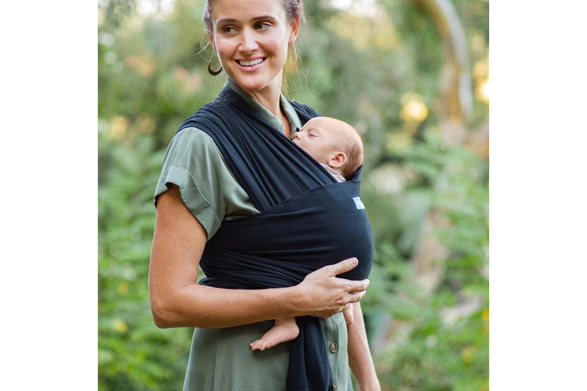 Moby Classic Wrap Baby Newborn Cotton Fabric Body Travel Carrier Black