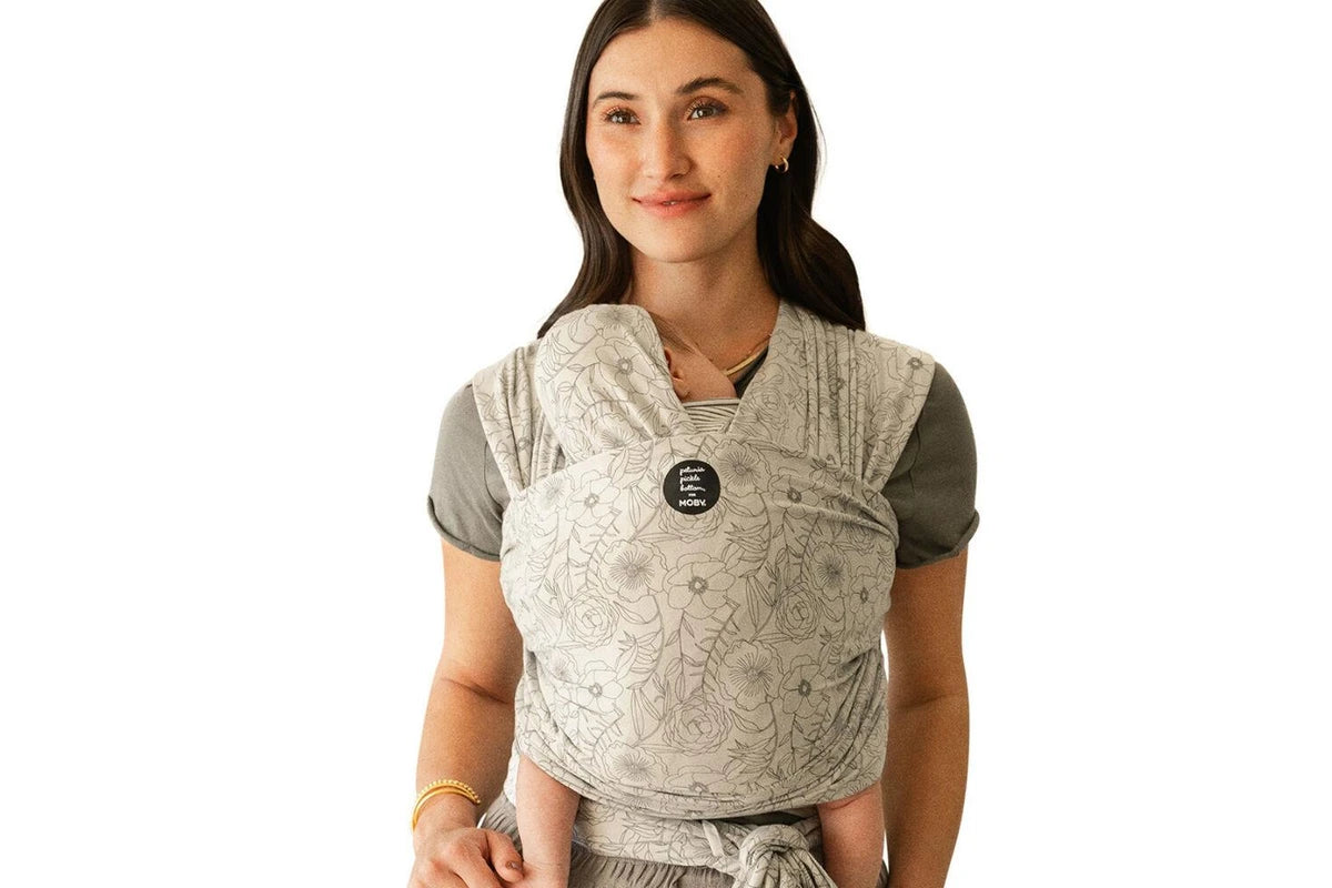 Moby Classic Wrap SS Poppies 100% Cotton Soft Baby/Newborn Sling Carrier