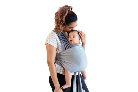 Moby Easy Wrap Smoked Pearl Hybrid Cotton Baby/Newborn/Infant Carrier Grey