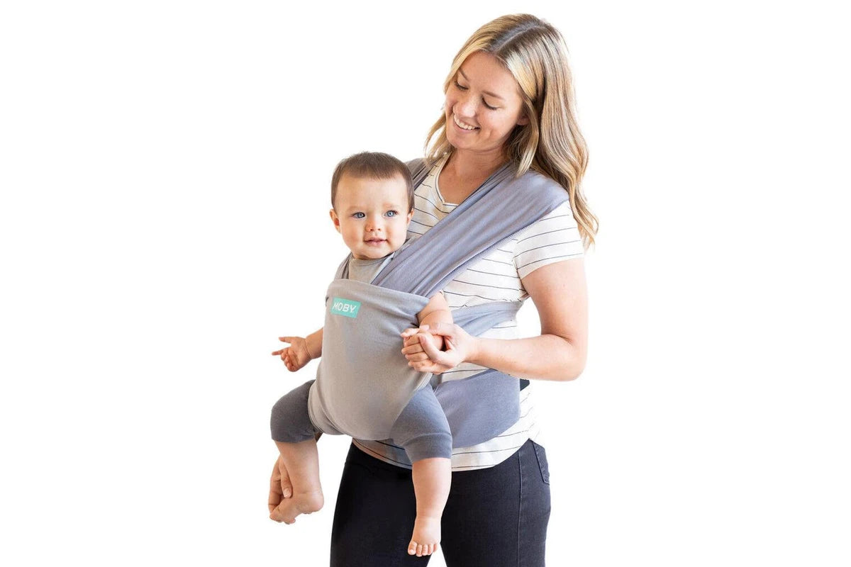 Moby Easy Wrap Smoked Pearl Hybrid Cotton Baby/Newborn/Infant Carrier Grey