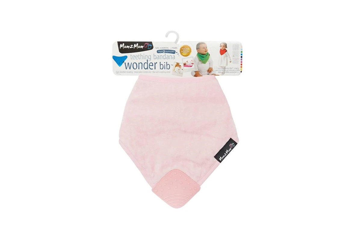 Mum 2 Mum Teething Bandana Wonder Bib - Baby Pink