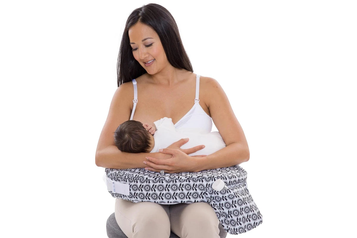 My Brest Friend Nursing Breastfeeding Support Pillow w Pocket Midnight Poppy