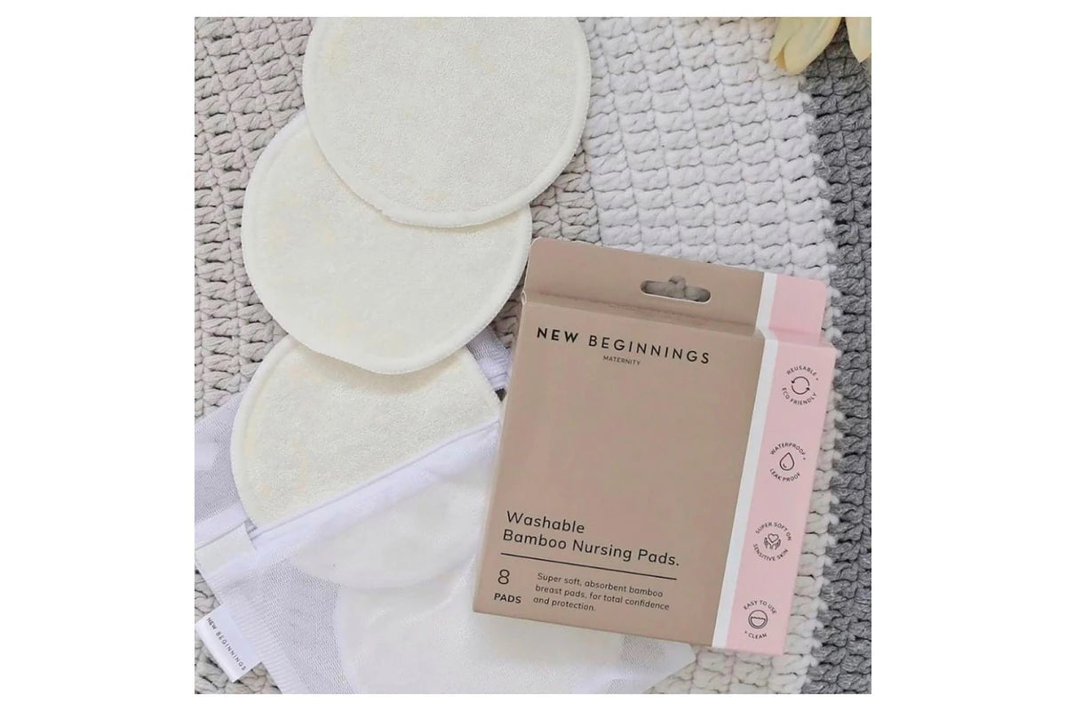 New Beginnings Bamboo Washable Nursing Pads 8pk