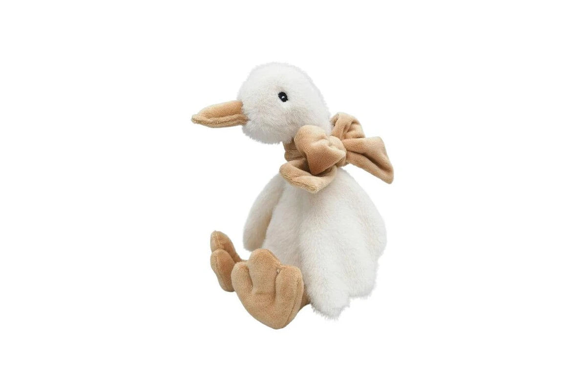Urban Duck Stuffed Animal Plush Baby Soft Toy 30cm Beige/White