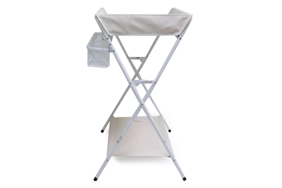 Valco Baby Change Table Folding Compact With Removable Mat Safety Harness Ivory