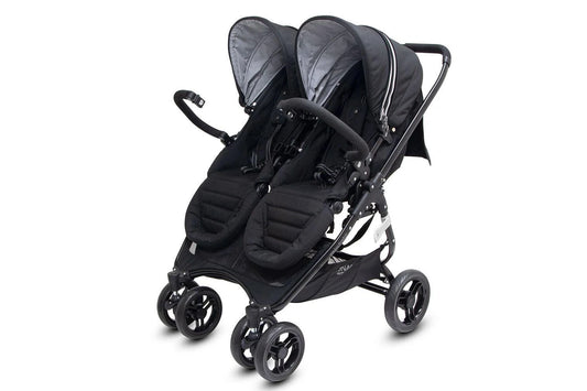 Valco Baby Snap Ultra Duo Foldable Pram Adjustable Seat Newborn Twin Coal Black