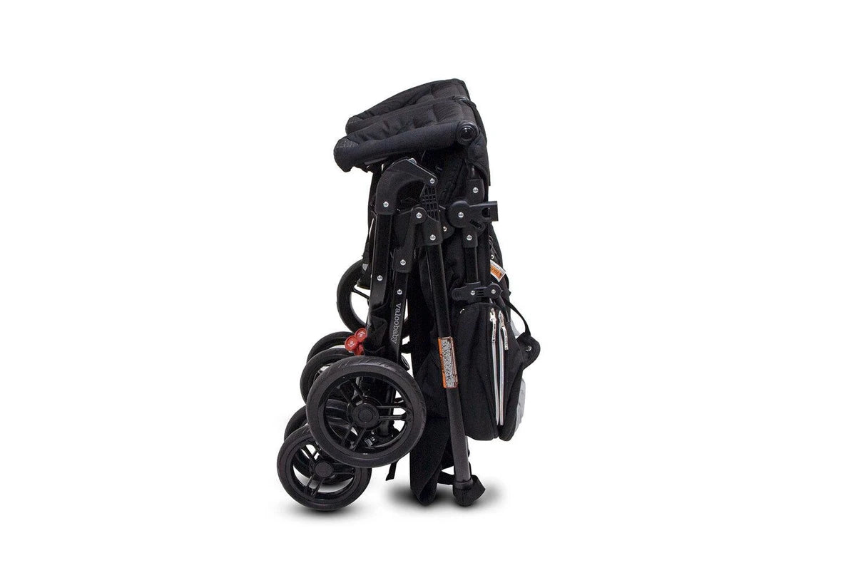 Valco Baby Snap Ultra Duo Foldable Pram Adjustable Seat Newborn Twin Coal Black