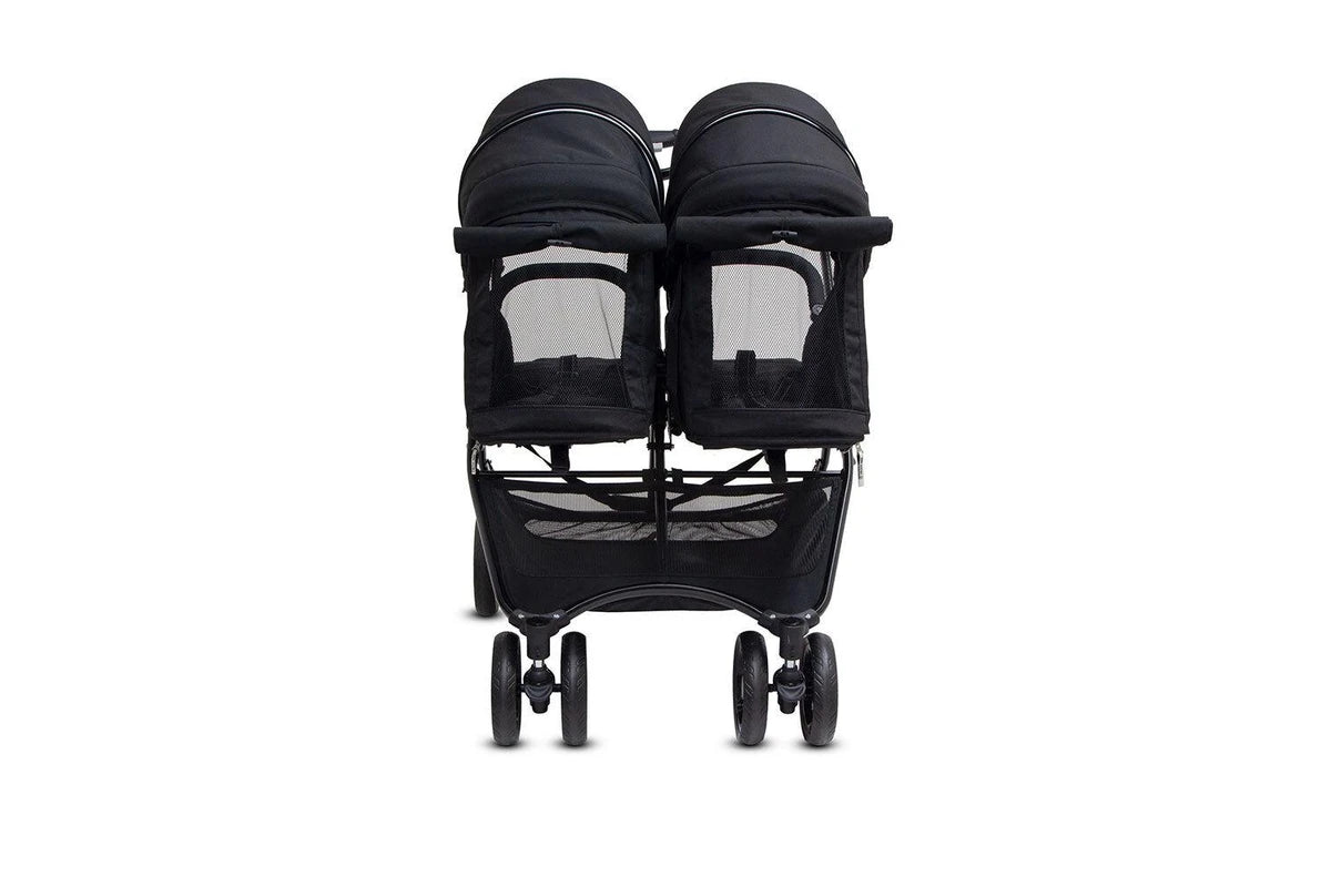 Valco Baby Snap Ultra Duo Foldable Pram Adjustable Seat Newborn Twin Coal Black