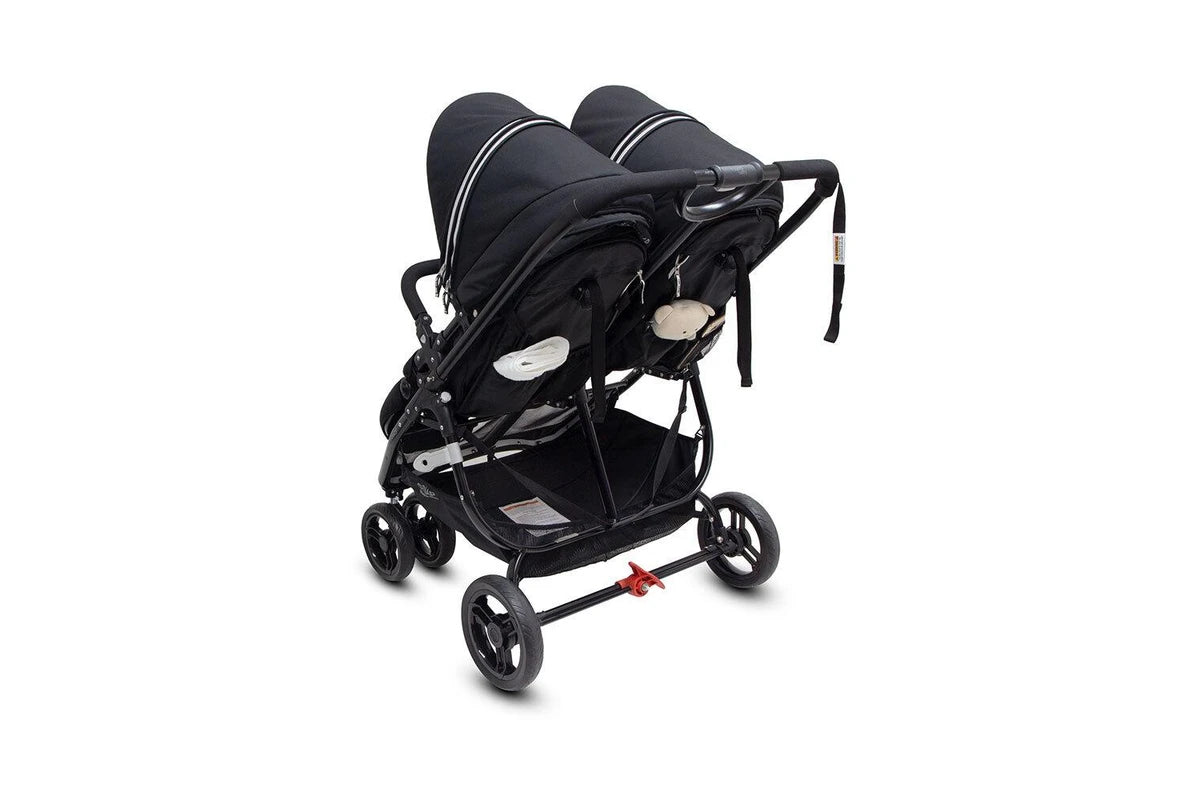 Valco Baby Snap Ultra Duo Foldable Pram Adjustable Seat Newborn Twin Coal Black