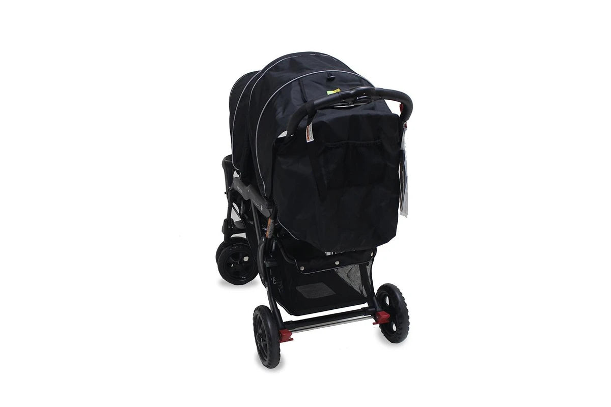 Veebee Doubletake Pram Tandem Twin Stroller Baby Infant Toddler Salt & Pepper