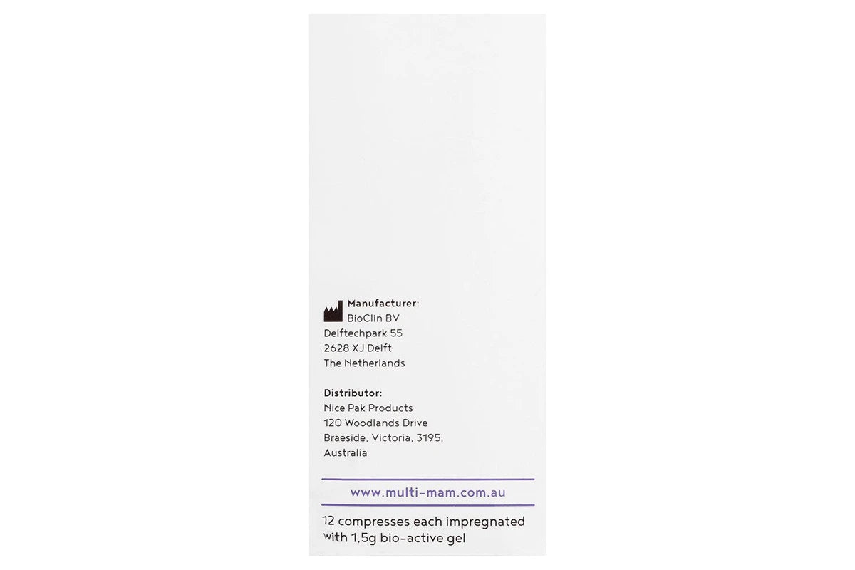 12pc Multi-Mam Compresses Gel Treatment For Sore Nipples Cooling Soothing