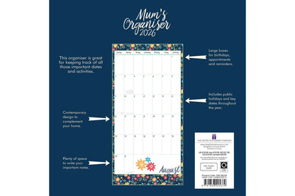 2026 Calendar Mum's Organiser Square Wall, The Gifted Stationery