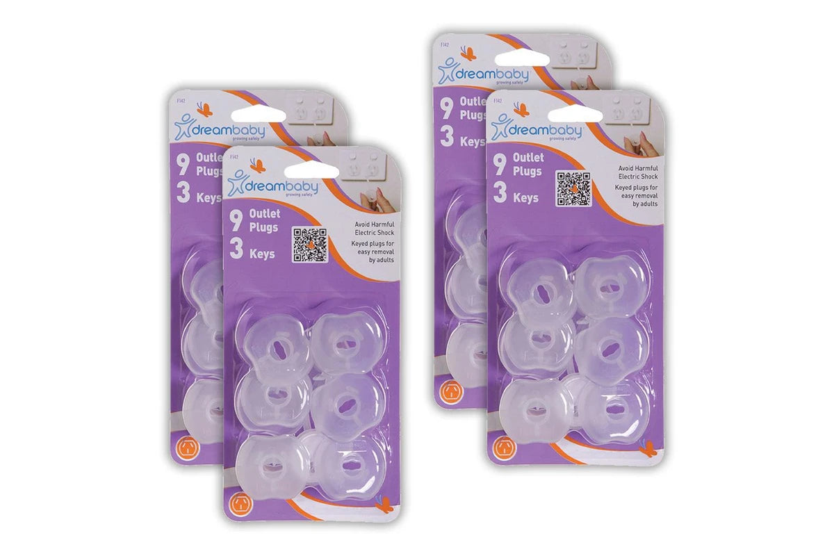 36pc Dreambaby Baby Child Safety Keyed Outlet Plugs w 3 Key Clear For AU NZ Plug