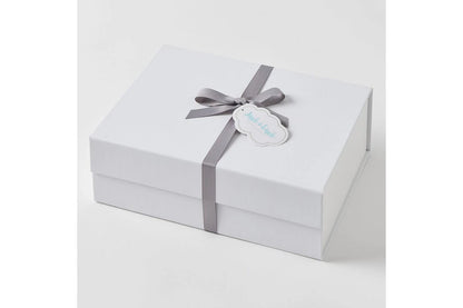 3pc Jiggle & Giggle Sheep Plush Towel Blanket Hamper Gift Set Grey