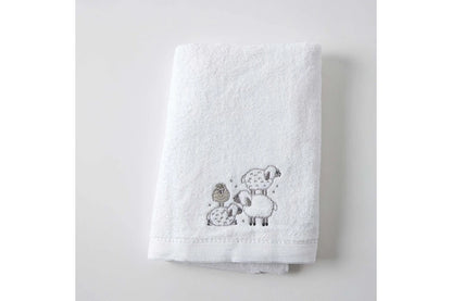 3pc Jiggle & Giggle Sheep Plush Towel Blanket Hamper Gift Set Grey