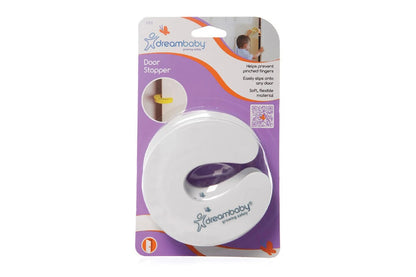4x Dreambaby Portable Foam Baby Children Safety Slip-On Door Stopper 10cm White