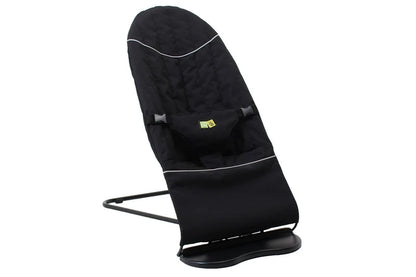 Vee Bee Baby Minder Classic Cushioned Rocker Bouncer for Infant Seat Chair Black