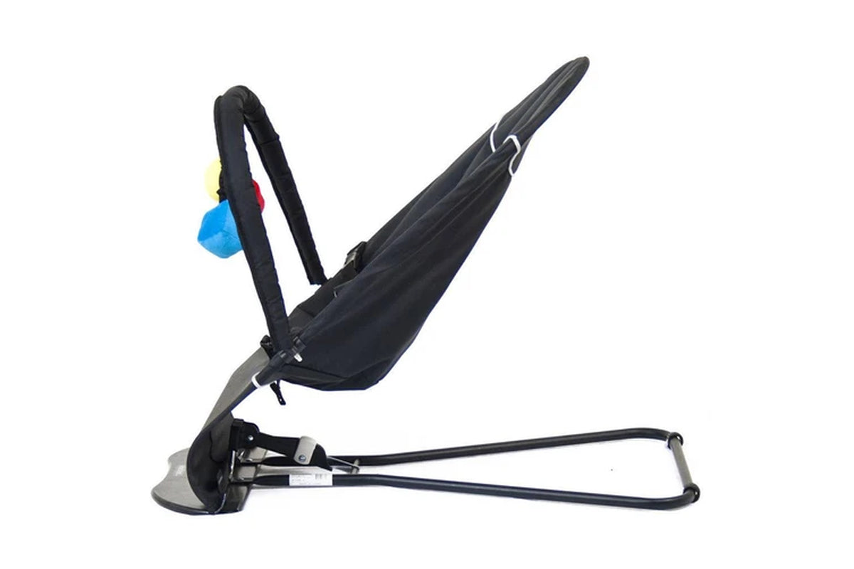 Vee Bee Baby Minder Cushioned Rocker Bouncer for Infant Seat Chair w Toys Gray