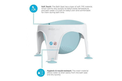 Anglecare Baby Infant Newborn Bathing Safety Support Ring Seat Chair Light Aqua