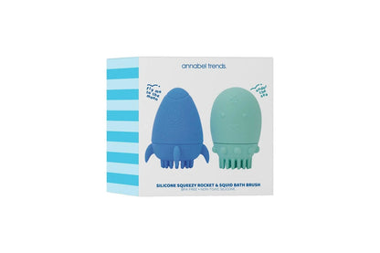 Annabel Trends Silicone Baby Bath Time Toy Rocket Squid & Octopus Lion Combo Set