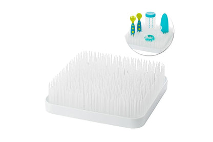 Boon Grass Countertop Drying Rack Holder Dryer for Baby Bottle Utensils White