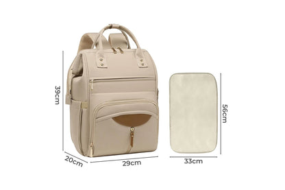 Bopeep Nappy Changing Bag Mummy Backpack Baby Diaper Bag Travel Waterproof Khaki