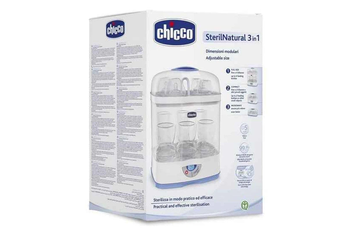 Chicco 3 in 1 Steam Steriliser & Bottle Warmer Package Deal