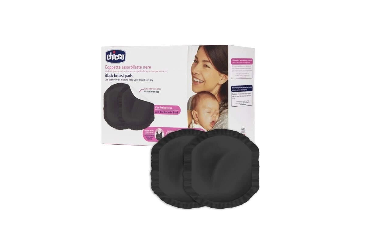 Chicco Black Disposable Breast Pads - Black (60 Pack)